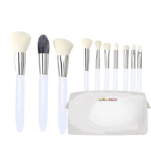 Load image into Gallery viewer, 10 Piece Makeup Brush with PU Cosmetic Bag Set
