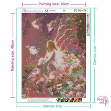 Load image into Gallery viewer, Diamond Painting DIY Kit, Round diamonds, 40x30cm- Flower Fairy
