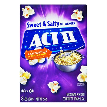 ACT II Sweet & Salty Flavoured Micowave Popcorn 255g Buy Online in Zimbabwe thedailysale.shop