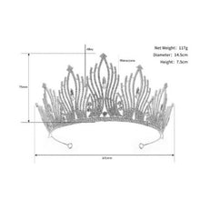 Load image into Gallery viewer, Olive Tree - Rhinestone Crystal Styled Tiara 35 - Silver
