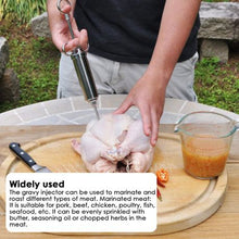 Load image into Gallery viewer, Kitchen Braai BBQ Meat Injector Syringe Kit Stainless Steel Marinade

