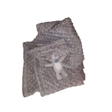 Baby Blanket with Plush Teddy Toy - Double Layer Luxurious Buy Online in Zimbabwe thedailysale.shop