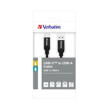 Load image into Gallery viewer, Verbatim Stainless Steel Sync &amp; Charge USB 3.1 GEN 2 Black
