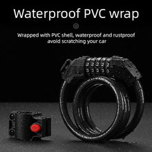 Load image into Gallery viewer, Cyclingbox - 5 Digit Code Cable Lock - Black
