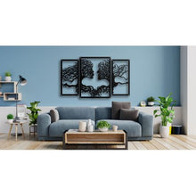 Load image into Gallery viewer, Tree of Love Wall Art - Metal In Statin Black Finish - By Unexpected Worx
