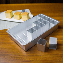 Load image into Gallery viewer, 12 Pieces of Square Cake Mold Bake Pan - Silver
