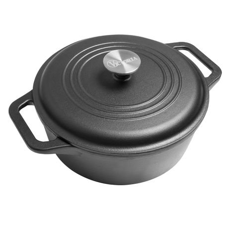 Victoria 3.8L Enamelled Cast Iron Casserole with Cast Iron Lid, Enamelled Buy Online in Zimbabwe thedailysale.shop