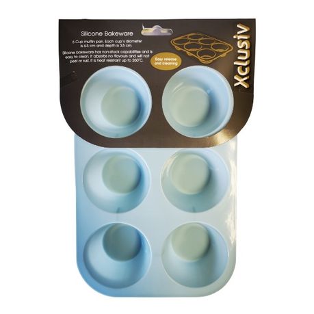 Silicone Cupcake  / Muffin Mould - Bakeware Pan - 6 Cups Buy Online in Zimbabwe thedailysale.shop