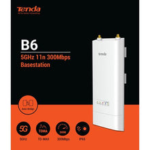 Load image into Gallery viewer, Tenda B6 5Ghz 11n PtP 300mbps Base Station
