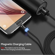 Load image into Gallery viewer, 2m TOPK 3-in-1 (Micro USB, USB C &amp; 8-Pin) Charger Cable with LED Light
