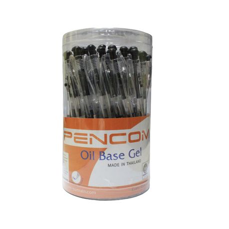 Pencom - OG14 Oil Gel 0.7mm Black Retractable Pen Drum of 50 Buy Online in Zimbabwe thedailysale.shop