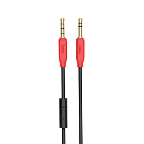 Hoco UPA12 1M 3.5mm AUX Cable with Mic - Red Buy Online in Zimbabwe thedailysale.shop