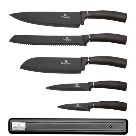 Berlinger Haus 6-Piece Titanium Coating Knife Set with Hanger - Carbon Pro Buy Online in Zimbabwe thedailysale.shop