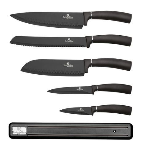 Berlinger Haus 6-Piece Titanium Coating Knife Set with Hanger - Carbon Pro
