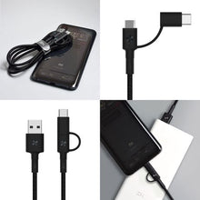 Load image into Gallery viewer, ZMI 1m - 3A 2in1 USB Type-A to MicroUSB/Type-C Adapter Quick Charge Cable
