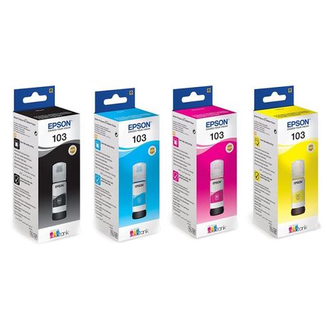 Epson 103 Ecotank -4 Pack  (BK/C/M/Y) Buy Online in Zimbabwe thedailysale.shop