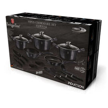 Load image into Gallery viewer, Berlinger Haus 17-Piece Marble Coating Non-Stick Cookware Set - Carbon Pro
