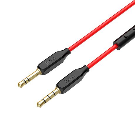 Hoco UPA12 1M 3.5mm AUX Cable with Mic - Black Buy Online in Zimbabwe thedailysale.shop