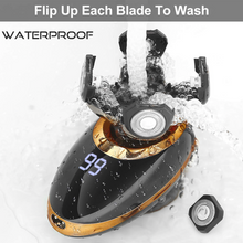 Load image into Gallery viewer, Man Up - Men’s 5-in-1 Waterproof Electric Head and Face Shaver - USB Charge
