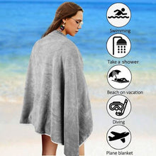 Load image into Gallery viewer, Terry Collection Cosy: Microfibre Towel: Large Bath Beach Gym Baby Grey
