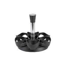 Load image into Gallery viewer, Black Glass Spice Organizer Container Jar - Set of 6
