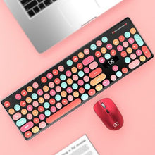 Load image into Gallery viewer, Olive Tree - Wireless Mechanical Feel Keyboard Mouse Chargeable - Fire Red
