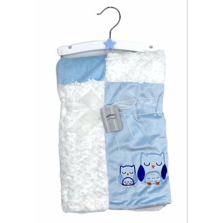 Baby Blanket Patchwork - Blue/White Owl Buy Online in Zimbabwe thedailysale.shop
