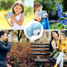 Load image into Gallery viewer, 1080P Kids Camera with Microphone and 2 Screen - Blue
