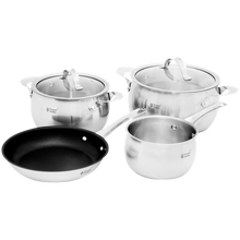 Load image into Gallery viewer, Russell Hobbs Nostalgia 7 Piece Stainless Steel Belly Pot Set
