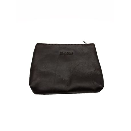 Genuine Leather Makeup Bag - Bittervalsdooring - Dark Brown