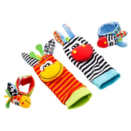 Sock and Wrist Rattle Set - 2 Socks & 2 Wrist Rattle Buy Online in Zimbabwe thedailysale.shop