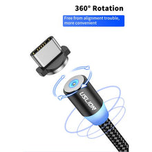 Load image into Gallery viewer, ÖKOTEC Uslion 360° Magnetic Fast Charge Cable iPhone Samsung Huawei
