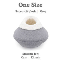 Load image into Gallery viewer, Perfect Pets - Round Cosy Plush Cat Cave Bed
