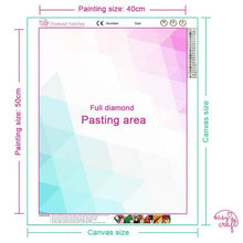 Load image into Gallery viewer, Diamond Painting DIY Kit, Round diamonds, 50x40cm- Asian Woman
