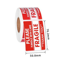 Load image into Gallery viewer, 5 Roll Fragile Sticker(FGS-51-76-500x5)
