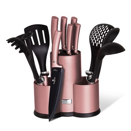 Berlinger Haus 12-Piece Knife Set with Stand and Kitchen Utensils - iRose Collection Buy Online in Zimbabwe thedailysale.shop