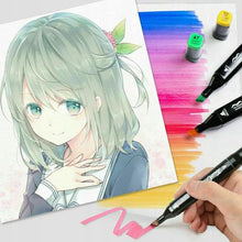 Load image into Gallery viewer, 120 Pieces Of Double Head Alcohol Oil Color Art Marker Set
