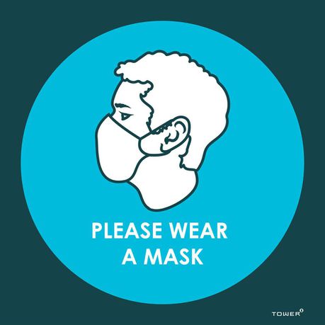 Please wear a mask- Hygiene Sign 190x190mm Buy Online in Zimbabwe thedailysale.shop