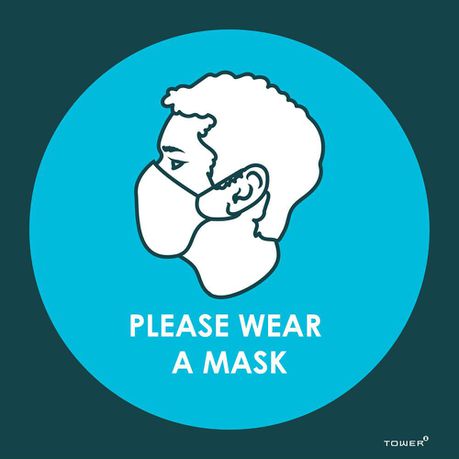 Please wear a mask- Hygiene Sign 190x190mm