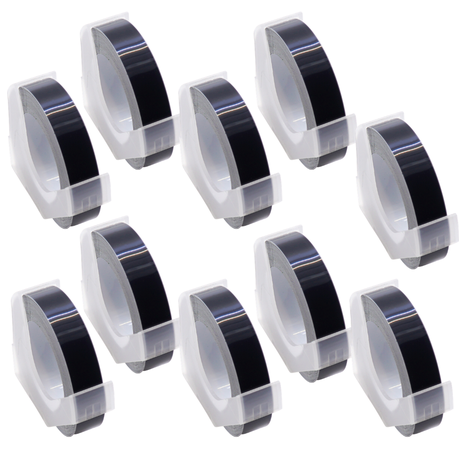 Label Maker Embossing Tape - Black 10 roll box