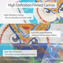 Load image into Gallery viewer, Diamond Painting DIY Kit - Full Drill Round Dot - Owl Under Moon
