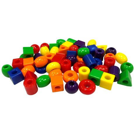 Lacing Beads & Laces (geometric shapes) (180 Piece and 4 laces) Buy Online in Zimbabwe thedailysale.shop