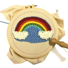 Load image into Gallery viewer, Rainbow - Punch Needle Embroidery Wool Art DIY Fox Crafts Kit Tapestry

