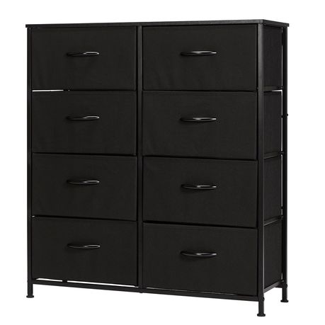 Gretmol Double Drawer Storage Cabinet - Black Buy Online in Zimbabwe thedailysale.shop