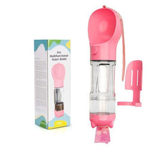 Load image into Gallery viewer, 4 in 1 Large Pet Water Bottle Dispenser Food Containers 300ml – Pink
