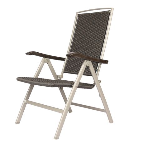 Patio Garden Folding Loom Wicker Armchair