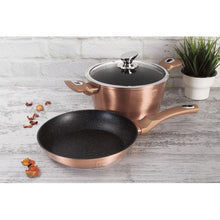Load image into Gallery viewer, Berlinger Haus 3-Piece Marble Coating Cookware Set - Rose Gold Metallic Line
