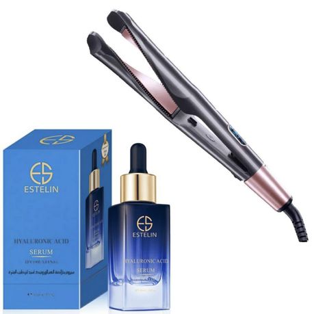 Lilhe Hair Curl & Straight Flat Iron with Hyaluronic Acid Serum- Bundle Buy Online in Zimbabwe thedailysale.shop