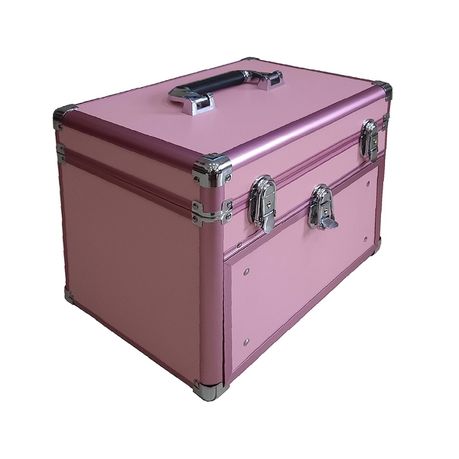 Professional Portable Aluminum Nail Storage Organizer - Pink