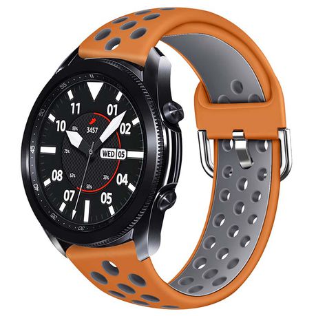 Toni Silicone Buckle Watch Strap 22mm - Orange/Grey